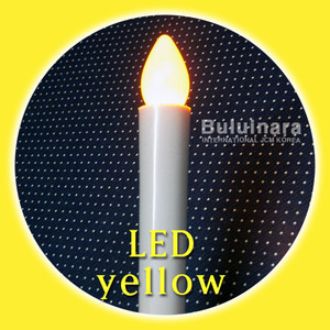 깜박임 없는 LED 원터치 캔들 Yellow (건전지 포함)