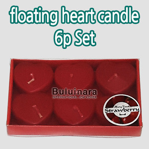floating heart candle 6p 세트(플로팅 하트 캔들6p)
